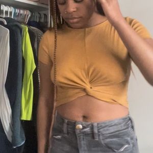 Forever 21 Mustard Crop Top